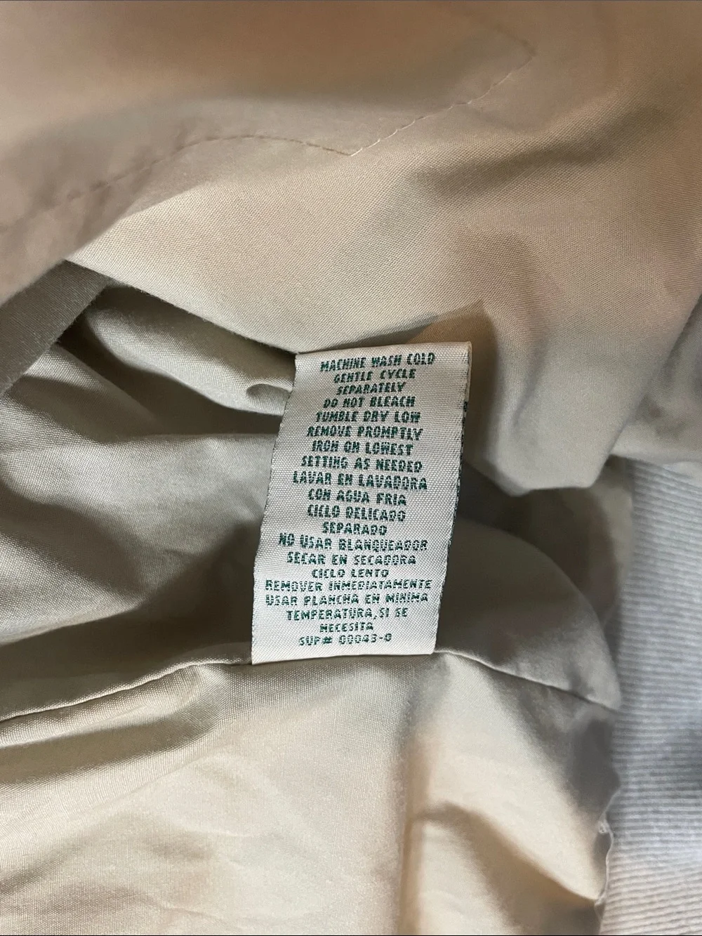 St. John's Bay Light Beige Zip-Front Bomber Jacket